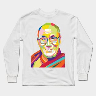 Dalai Lama in Pop Art Long Sleeve T-Shirt